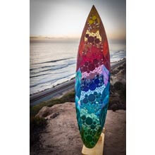 Cherrie La Porte mosaic surfboard