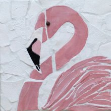 Christie Moore flamingo mosaic art