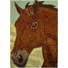 David Khalil horse mosaic art