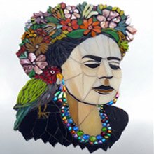 Floy Height mosaic art portrait