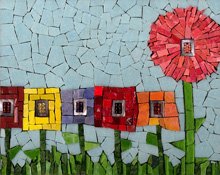 Ilona Fried mosaic flower art