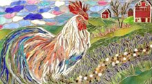 Molly Moblo Perusse farm scene mosaic landscape art