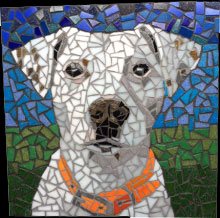 Mosaic dog Kate De Loach