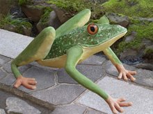 Faducci frog sculpture mosaic art