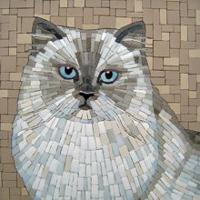 Tobi Ellis cat portrait mosaic art